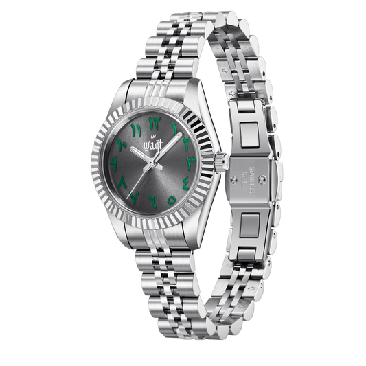 Grey Green | Women's Arabic Dial Waqt