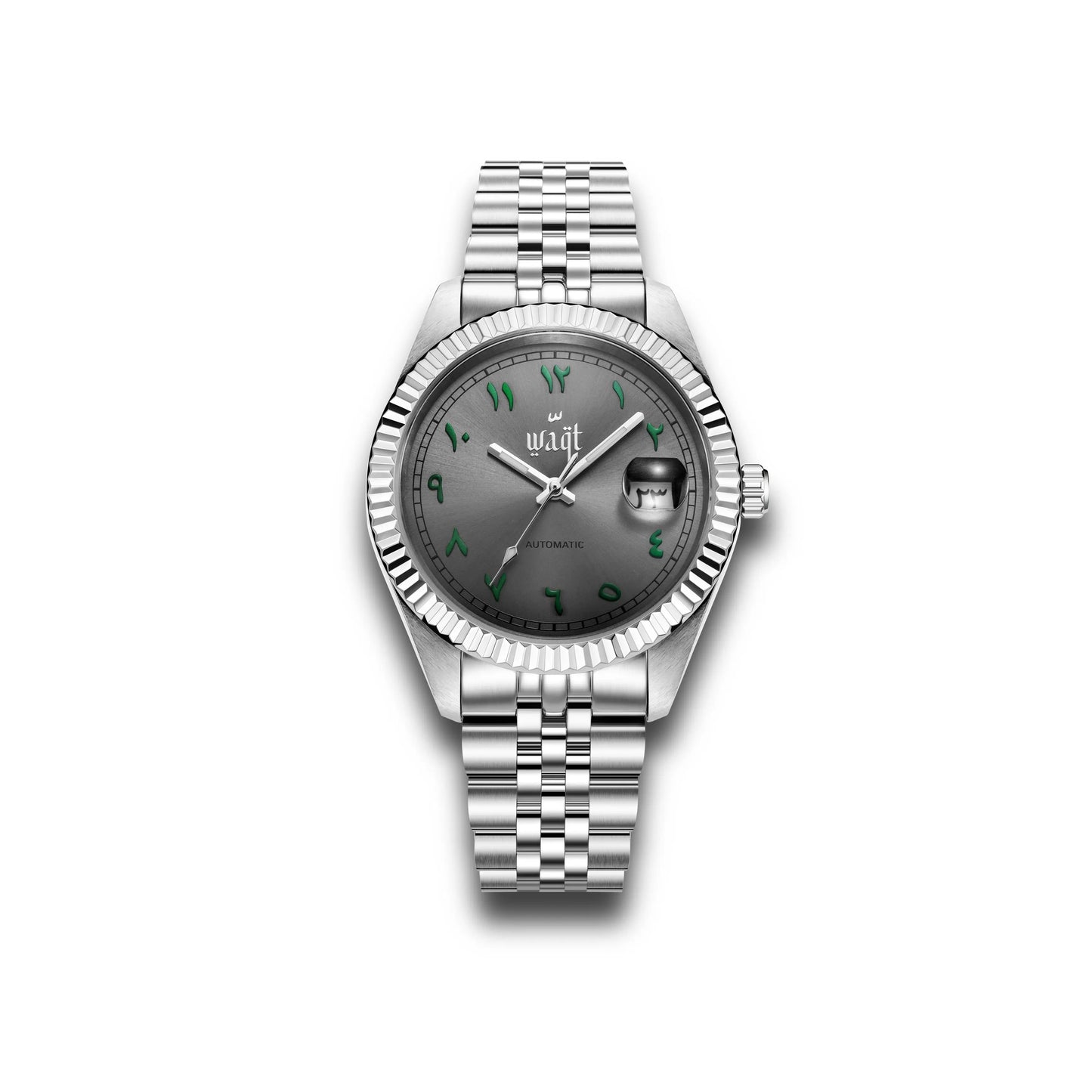 Grey Green | Arabic Date Waqt