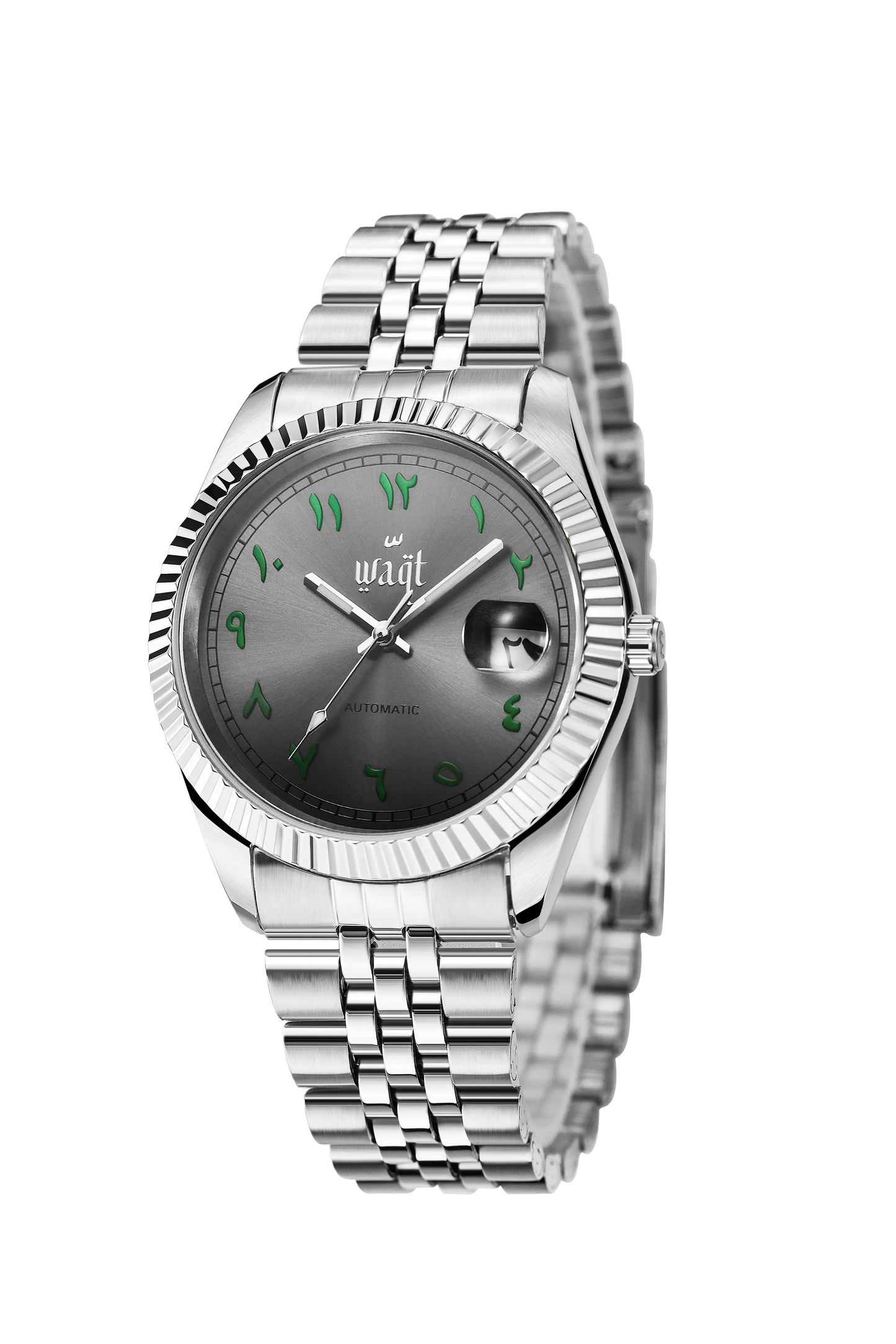 Grey Green | Arabic Date Waqt
