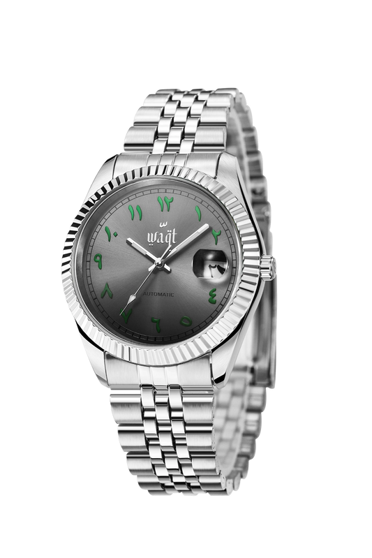 Grey Green | Arabic Date Waqt
