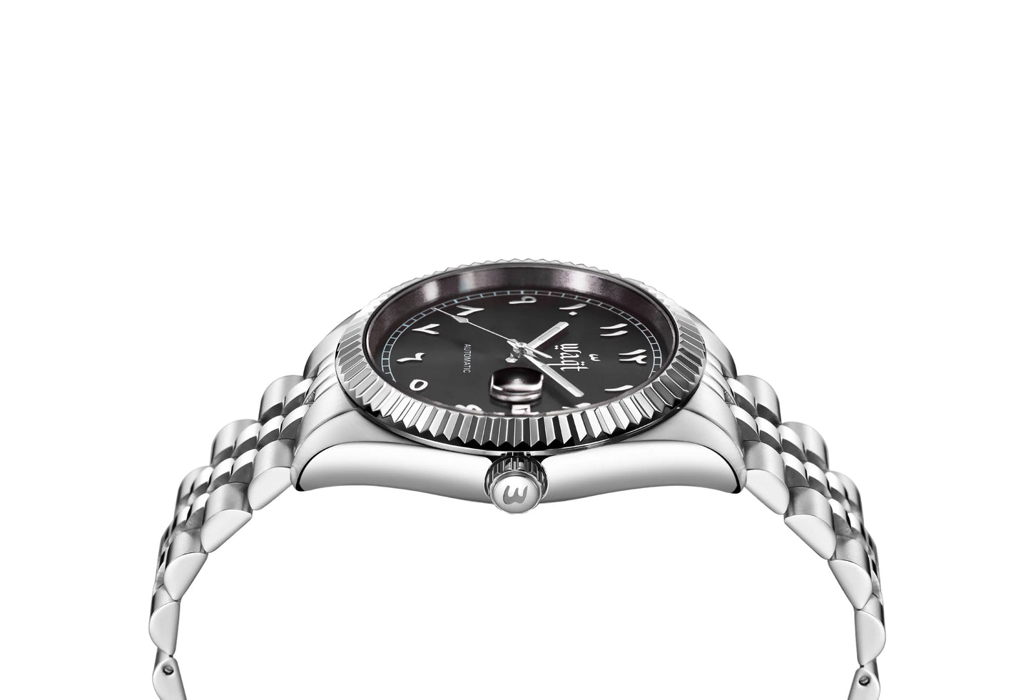Midnight Black | Arabic Date Watch Waqtco