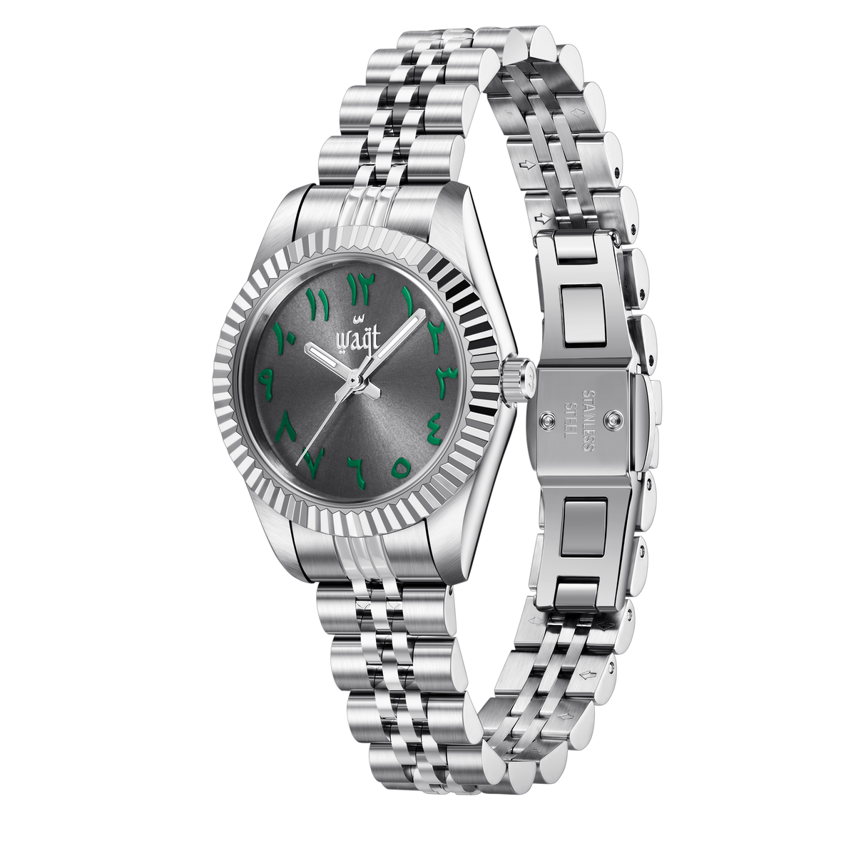 Grey Green | Women's Arabic Dial Waqt