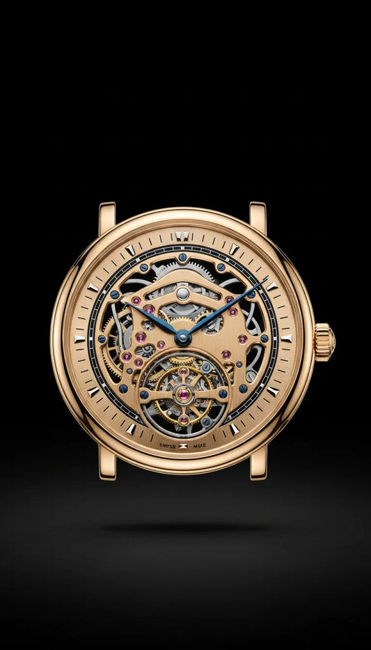 Tourbillon champagne gold watch Waqtco