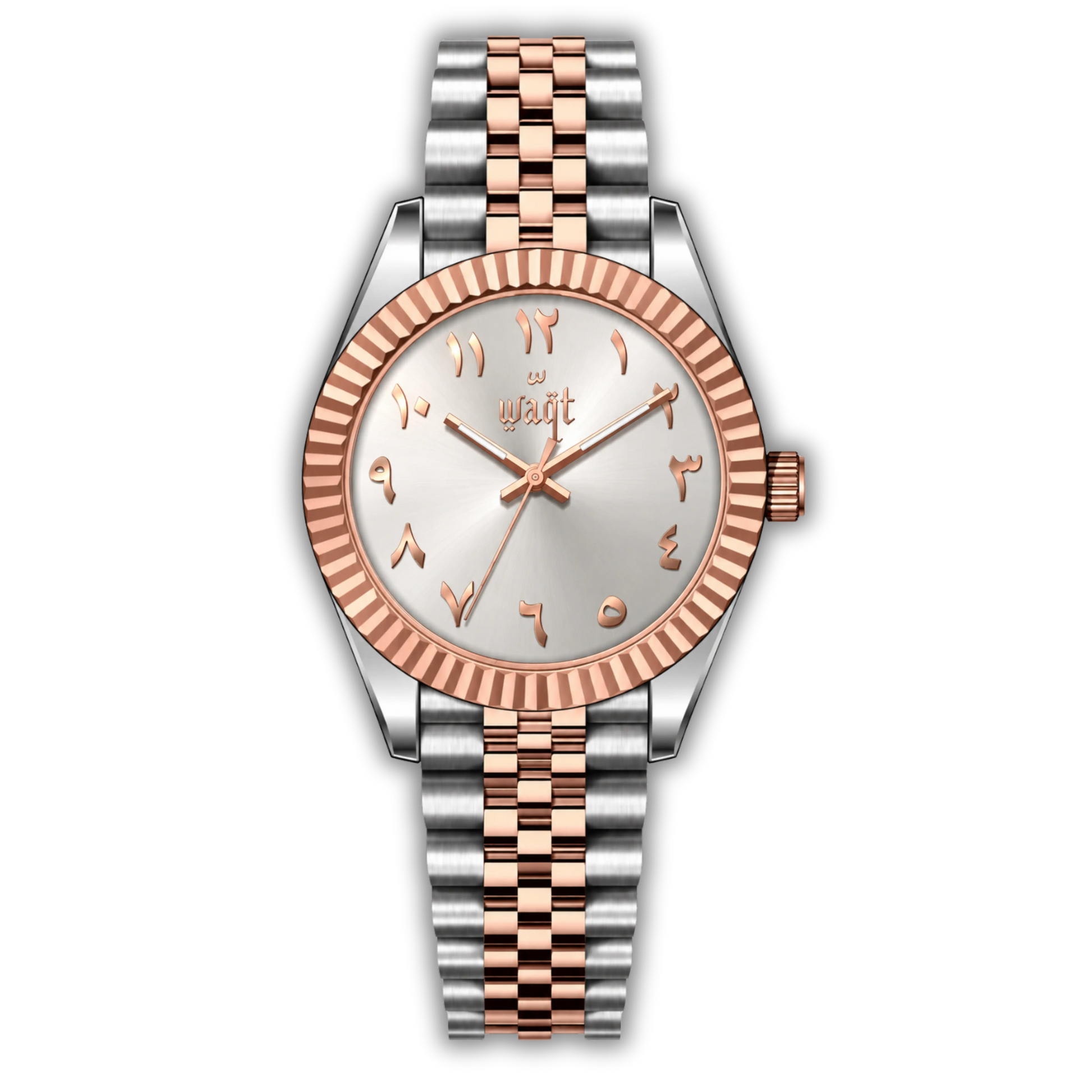 Pearl White, Rosé Edition | Women's Arabic Dial Waqt