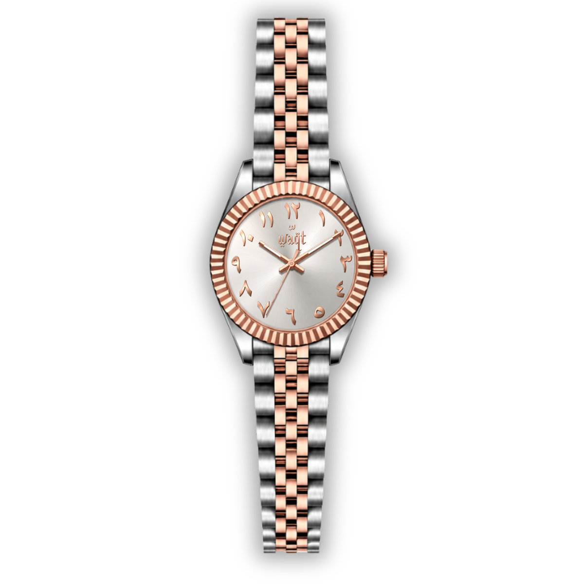 Pearl White, Rosé Edition | Women's Arabic Dial Waqt