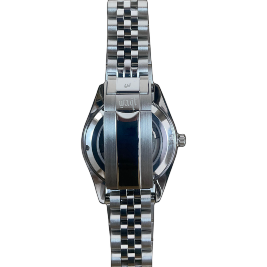 Luxury Grey Green watch with stainless steel folding clasp – secure, elegant, and built for comfort