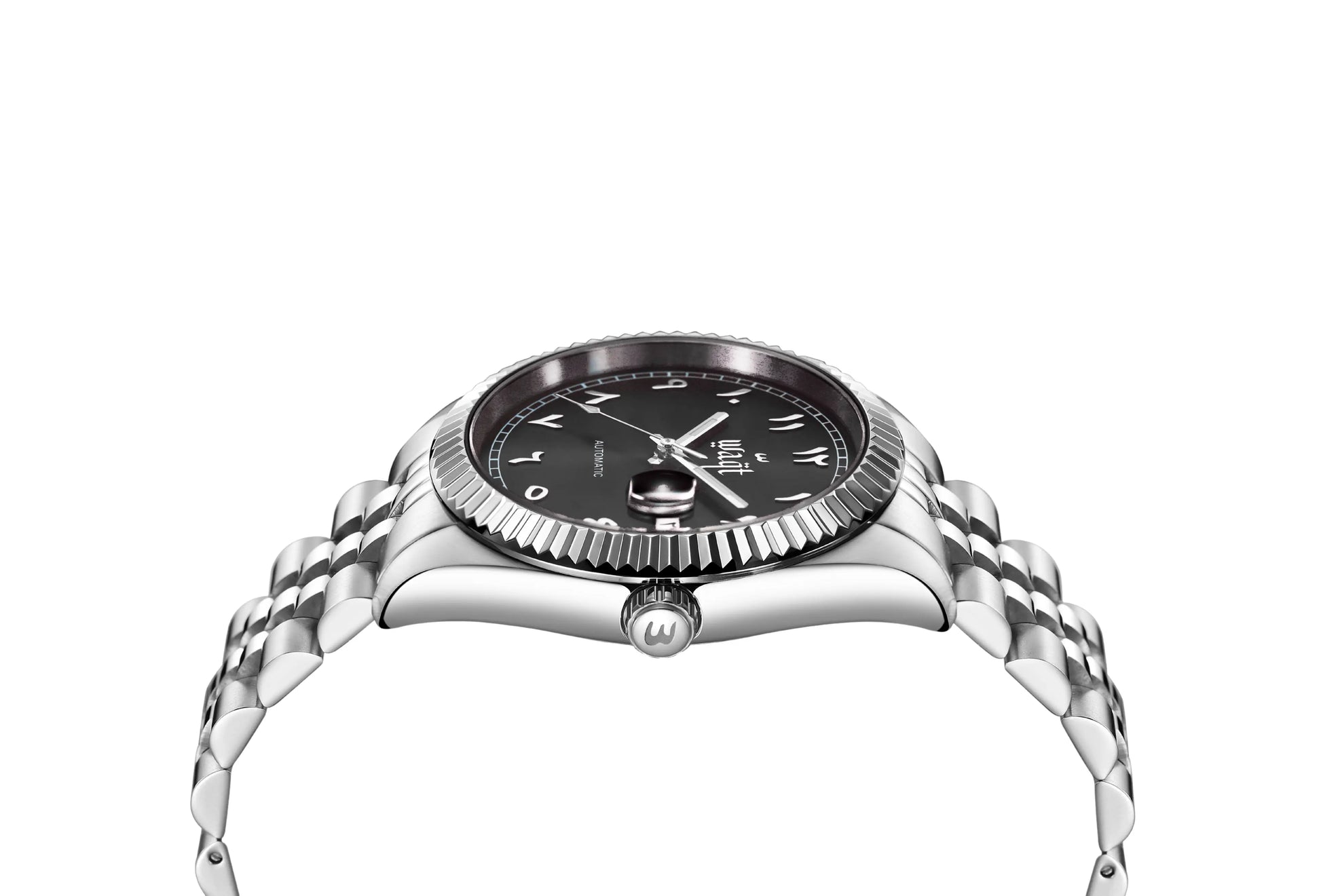 Midnight Black | Arabic Date Watch Waqtco