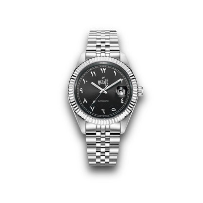 Midnight Black | Arabic Date Watch Waqtco